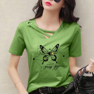 T恤女孩甜美卡通T恤卡通印花